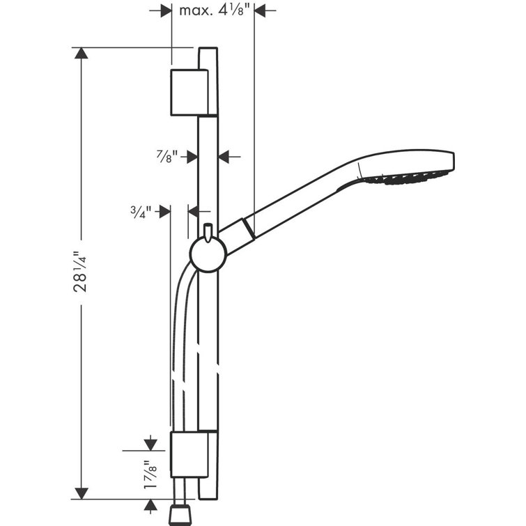 Hansgrohe Croma Wall/Shower Bar Wayfair Canada